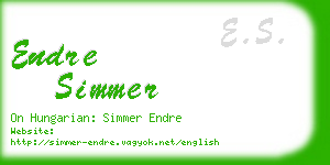 endre simmer business card